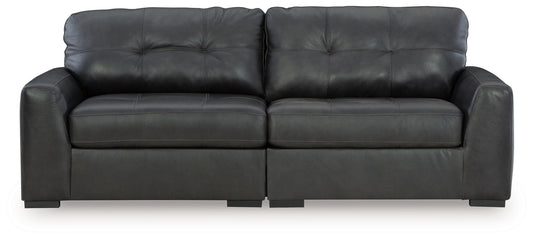 Brindley Pier - 2-Piece Sectional Loveseat - Fog