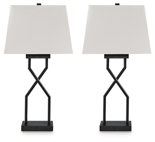 Brookthrone - Metal Table Lamp (Set of 2) - Black