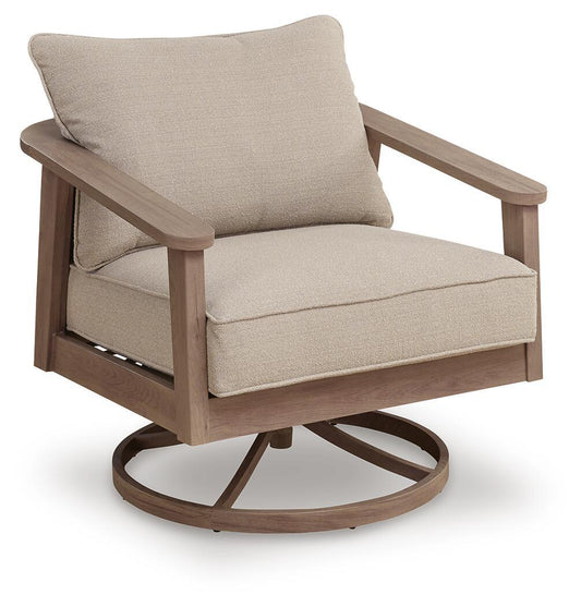 Harmony Headlands - Swivel Lounge With Cushion - Natural / Gray