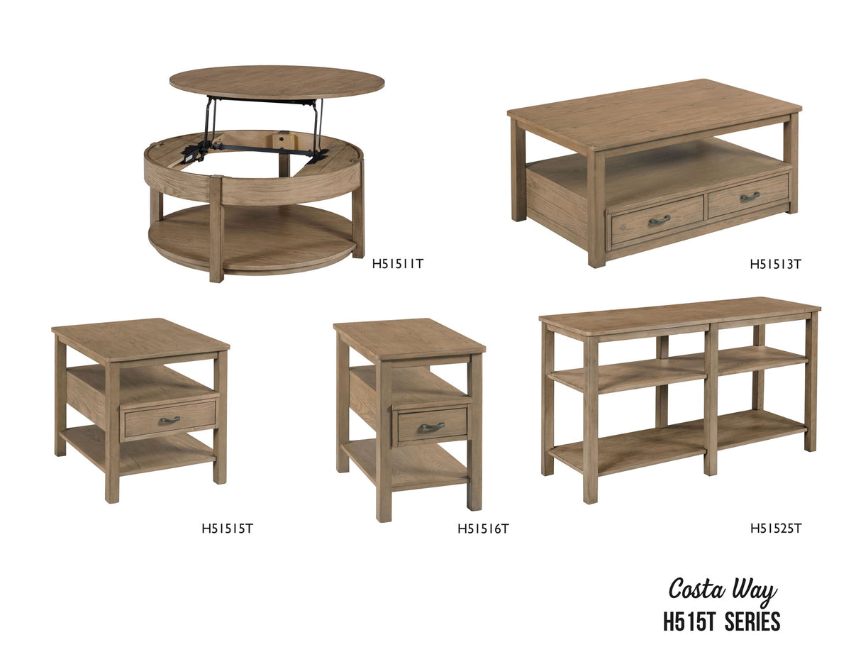 Costa Way - Lift Top Round Cocktail Table