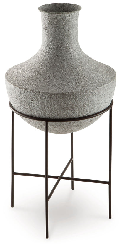 Estonbank - Vase - 30" - Distressed Cream
