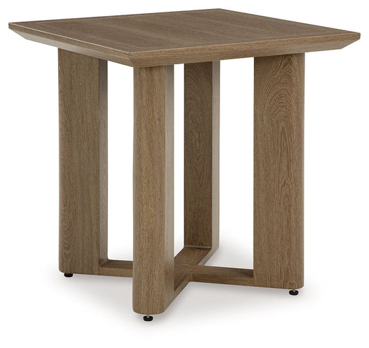 Serene Bay - Square End Table - Dark Brown