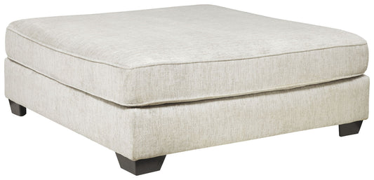 Rawcliffe - Oversized Accent Ottoman - Parchment